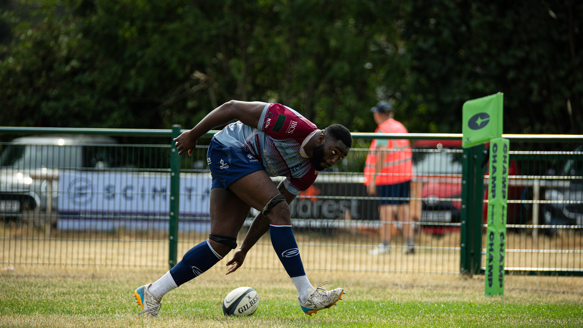 John Okafor scoring a try