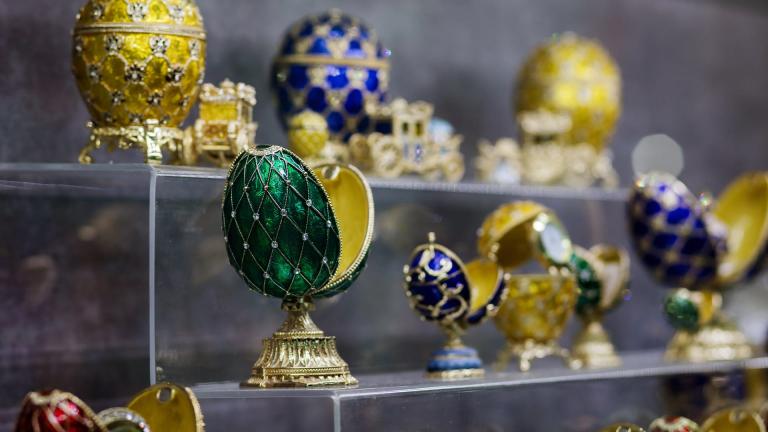 A collection of Faberge eggs