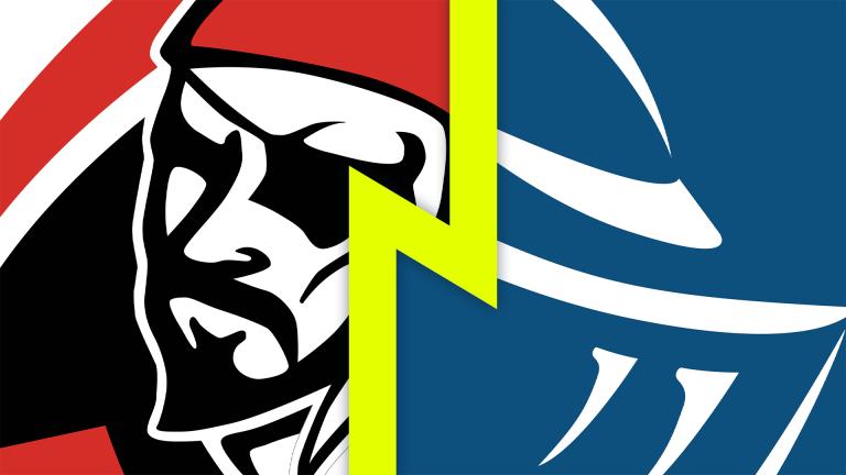 Cornish Pirates and Doncaster Knights logo side-by-side