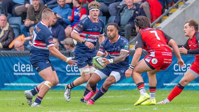 Doncaster Knights in possession against Hartpury